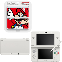 Newニンテンドー3DS　ホワイト+きせかえプレート001