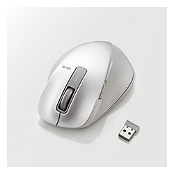ワイヤレスBlueLEDマウス/2.4GHz/5ボタン/ホワイト